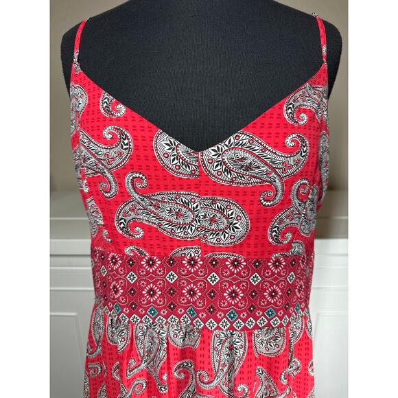 Kut From The Kloth Paisley Print Maxi Dress Sz 12 Boho Bohemian Patchwork Summer - Picture 2 of 14
